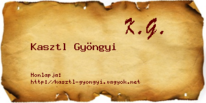 Kasztl Gyöngyi névjegykártya