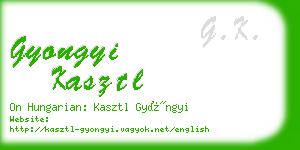 gyongyi kasztl business card